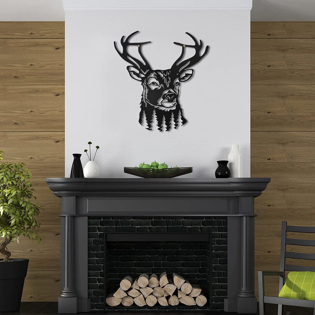 Wholesale Modern Deer Metal Home Decoration Wall Hanging