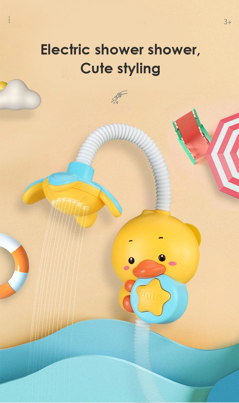 Baby Bath Duck Play Water Toys Small Duck Electric Shower Children′s Toys That Will Spray Water in The Bathroom