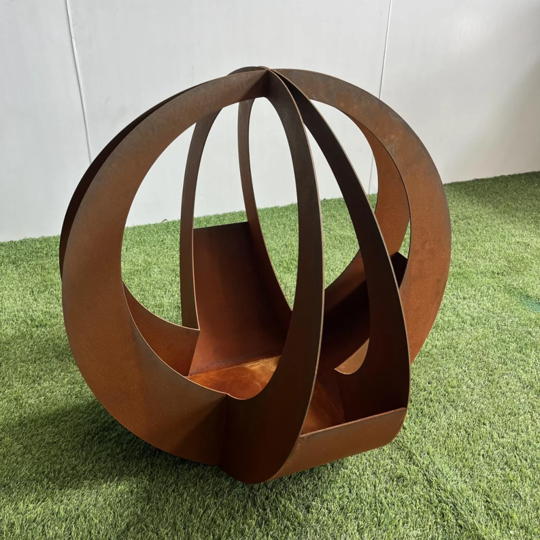 New Design Garden Outdoor Metal Flower Pot Artistic Corten Steel Planter