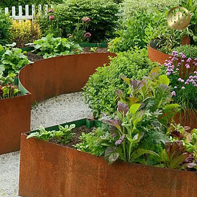 L'acier Corten a adapté aux besoins du client la bordure de jardin en métal de haute qualité d'épaisseur de 2mm