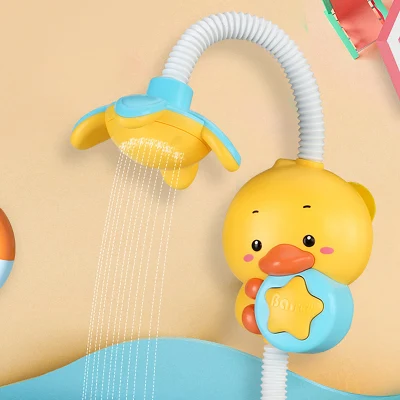 Bain de bébé Canard Jouer à l'eau Jouets Petit canard Douche électrique Jouets pour enfants qui va pulvériser de l'eau dans la salle de bain