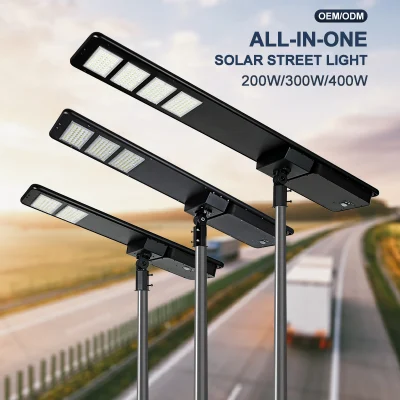 Alltop IP65 étanche extérieur intégré tout en un lampadaire solaire capteur de mouvement solaire jardin mur pelouse lumière télécommande lumière crue Wholeset lumière LED