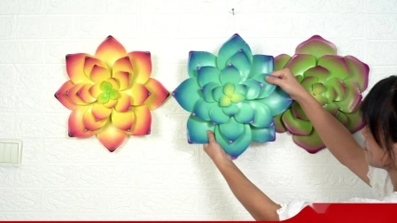 Artisanat de fleurs en métal suspendu à la main pour la décoration de la maison