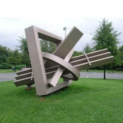 Grande sculpture adaptée aux besoins du client moderne en jardin urbain en métal d'acier inoxydable de sculpture
