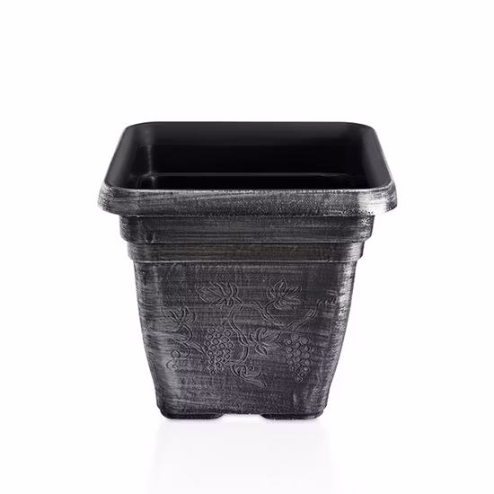 Planteur de jardin en pot de fleurs en plastique carré (KD2401-KD2403)