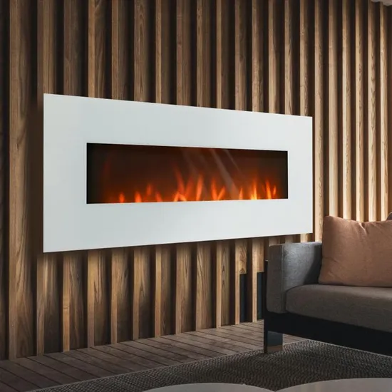 Cheminée suspendue mince à flamme LED 8W